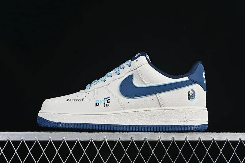 All categories Nk Air Force 1 Air Force series Nk Air Force 1 Low Air Force low-top Nike Air Force 1'07 Low Bape co-branded beige stitching Air Force 1 low-top casual sneakers KB1688-002